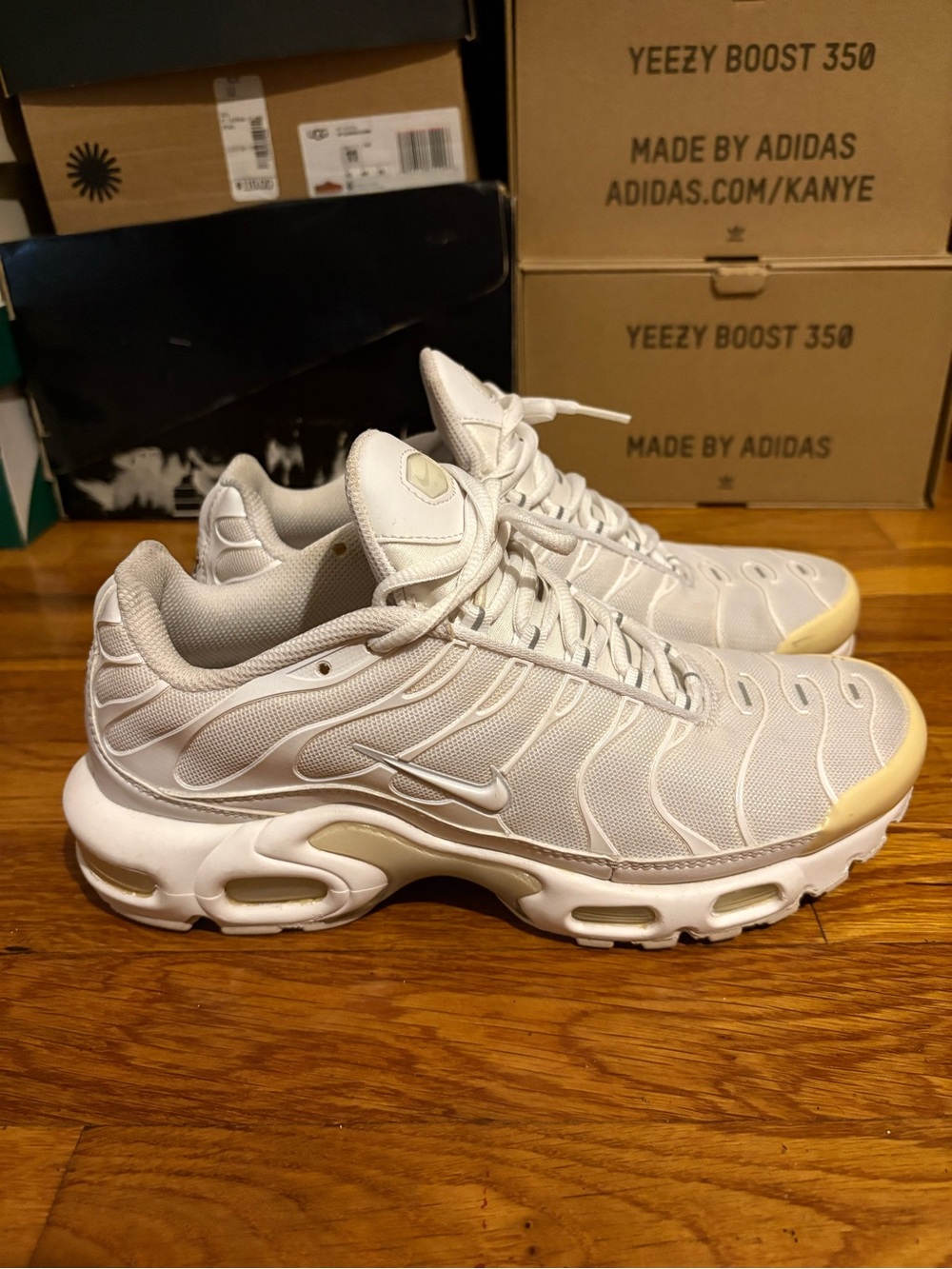 Nike White/Cream Air Tuned Max Sneakers